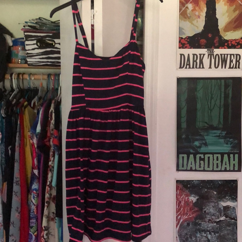 Pink striped dress